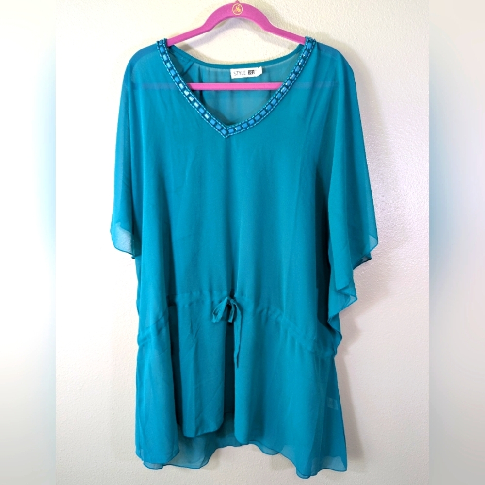 Style 101 green swimsuit cover up